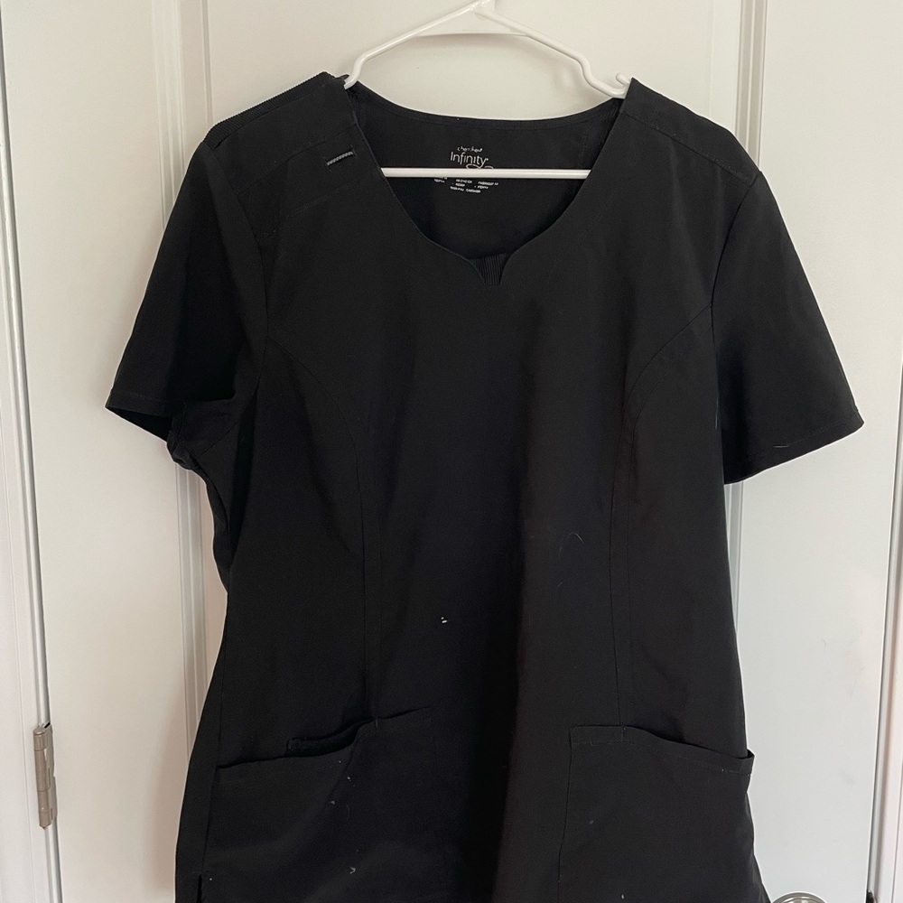 Cherokee Black Short Sleeve Women's Top